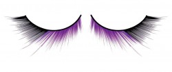 Чёрно-фиолетовые ресницы-перья Baci