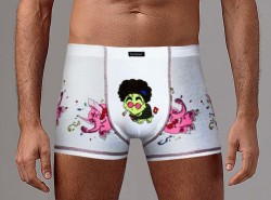 Мужские трусы-боксеры с забавным принтом - слонами и черепахой Gentlemen