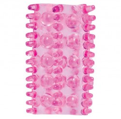 Фиолетовая насадка на пенис с шипами и шишечками Basicx Tpr Sleeve Pink 0.7INCH Фиолетовая насадка на пенис с шипами и шишечками Basicx Tpr Sleeve Pink 0.7INCH