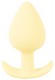Жёлтая анальная втулка Mini Butt Plug - 6 см.