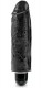 Чёрный вибратор-реалистик 6 Vibrating Stiffy - 17,8 см.