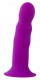 Фиолетовый фаллоимитатор-реалистик Premium Ribbed Dildo - 18 см.