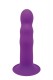 Фиолетовый фаллоимитатор-реалистик Premium Ribbed Dildo - 18 см.