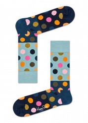 Сине-голубые носки Big Dot Block Sock в горох Happy socks