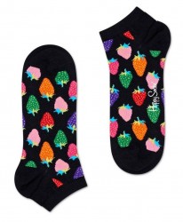 Низкие носки унисекс Strawberry Low Sock с клубничками Happy socks