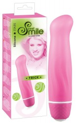 Розовый вибратор Smile Mini Trick G - 12,5 см.