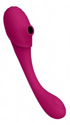 Розовый двусторонний гибкий импульсно-волновой вибромассажер Mirai - 23,4 см. Розовый двусторонний гибкий импульсно-волновой вибромассажер Mirai - 23,4 см.