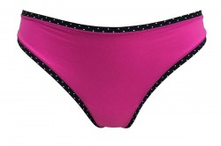 Розовые трусы-стринги с черным кантом Maidenform