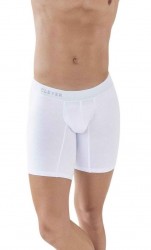 Белые удлиненные трусы-боксеры Caribbean Long Boxer Clever Masculine Underwear