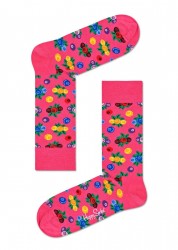 Розовые носки Berry Sock с ягодками Happy socks