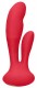 Красный вибратор G-Spot and Clitoral Vibrator Flair - 17,5 см.