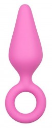 Розовая анальная пробка Pointy Plug - 12 см.