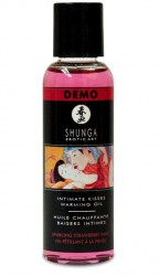 Тестер возбуждающего массажного масла с ароматом шампанского и клубники - 60 мл.