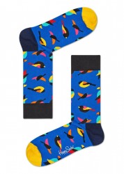 Синие носки унисекс Bird Sock с птичками Happy socks
