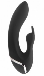 Чёрный вибратор для пар Couples Rabbit