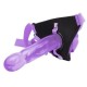Фиолетовый страпон Climax Strap-on Purple Ice Dong  Harness set - 17,8 см.