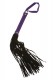 Многохвостая бархатистая чёрная плеть XPlay с фиолетовой рукоятью
