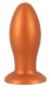 Оранжевая анальная пробка с присоской - 16 см.