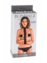 Ошейник с длинной лентой и наручниками Strap Bondage Kit Plus Size Ошейник с длинной лентой и наручниками Strap Bondage Kit Plus Size