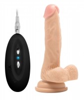 Телесный вибратор-реалистик Vibrating Realistic Cock 7 With Scrotum