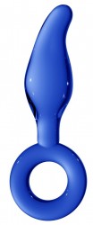 Синий анальный стимулятор Gripper - 17 см.