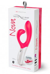 Розовый вибромассажёр с клиторальным отростком We Vibe Nova Pink - 21,5 см.