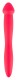 Красный гибкий двусторонний фаллоимитатор Colorful Joy - 21,5 см.