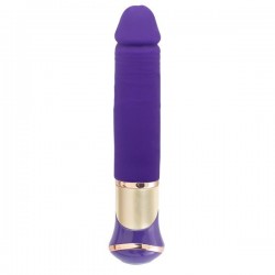 Фиолетовый перезаряжаемый вибратор Ecstasy Deluxe Greedy Dong - 19,5 см.