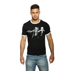 Мужская футболка с принтом и контрастной отделкой Scandaloso