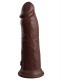 Коричневый фаллоимитатор 8 Silicone Dual Density Cock - 22,8 см.