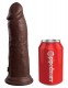 Коричневый фаллоимитатор 8 Silicone Dual Density Cock - 22,8 см.