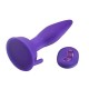 Фиолетовый анальный вибростимулятор Remote Control Anal Plug - 17,5 см.