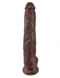 Коричневый фаллоимитатор-гигант 14 Cock with Balls - 37,5 см.