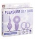 Комплект из 3 фиолетовых эрекционных колец и контроллера вибрации Neon Pleasure Station