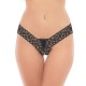 Кружевные трусики-стринги Floral Lace Crotchless Thong Rene Rofe