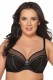 Бюстгальтер с мягкими чашками +size и серебристым декором AVA