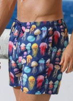 Мужские пляжные шорты с принтом в виде медуз Jolidon Мужские пляжные шорты с принтом в виде медуз Jolidon