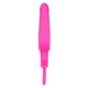 Розовая силиконовая пробка с прорезью Silicone Groove Probe - 10,2 см.