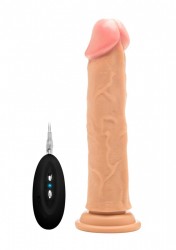 Телесный вибратор-реалистик Vibrating Realistic Cock 9 - 23,5 см.