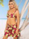 Яркое пляжное парео-юбка с цветами Sielei