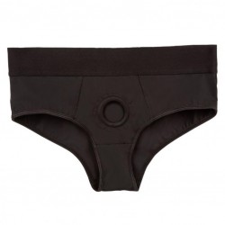 Черные трусы для страпона Backless Brief Harness L/XL