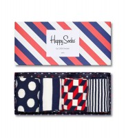 Подарочный набор носков 4-Pack Classic Navy Socks Gift Set Happy socks Подарочный набор носков 4-Pack Classic Navy Socks Gift Set Happy socks