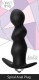 Чёрная анальная пробка с вибрацией Spiral Anal Plug - 12 см.
