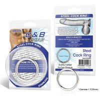 Стальное эрекционное кольцо STEEL COCK RING 4.5 см.