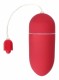 Красное гладкое виброяйцо Vibrating Egg - 8 см.