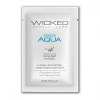 Легкий лубрикант на водной основе Wicked Simply Aqua - 3 мл.