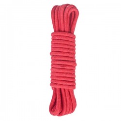 Красная хлопковая веревка для бондажа, 3 м