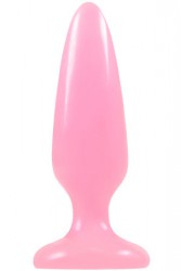 Розовая анальная пробка, светящаяся в темноте, Firefly Pleasure Plug - 10,1 см.