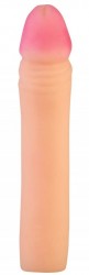 Телесный реалистичный фаллоудлинитель - 19 см. Телесный реалистичный фаллоудлинитель - 19 см.