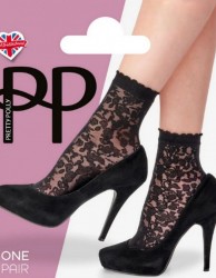 Фантазийные женские носочки с цветочным рисунком Pretty Polly